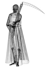 halloween reaper blueprint - isolated