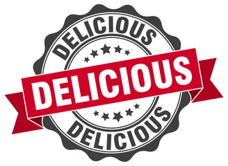 Obraz premium delicious stamp. sign. seal