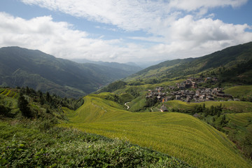 landscape in asia on a cloudy day
