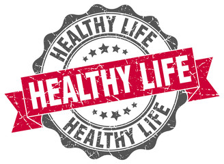 healthy life stamp. sign. seal