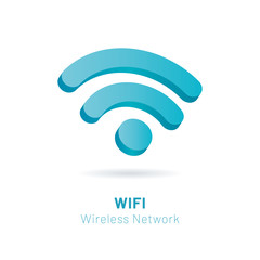 Wi Fi Wireless Network 3D Symbol, Vector Illustration © alvaroc