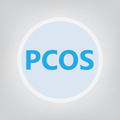 PCOS (Polycystic ovary syndrome) acronym- vector illustration