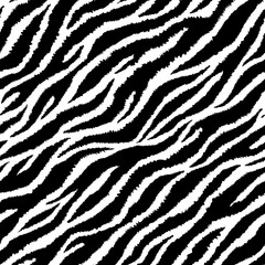 Seamless pattern with zebra fur print. Exotic animalistic texture.