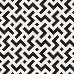 Vector seamless geometric pattern. Simple abstract lines lattice. Repeating elements stylish background
