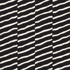 Simple ink geometric pattern. Monochrome black and white strokes background. Hand drawn ink texture for your design..