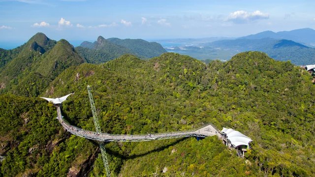Langkawi Sky Bridge landscape, Malaysia timelapse