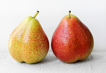 Two ripe juicy pears