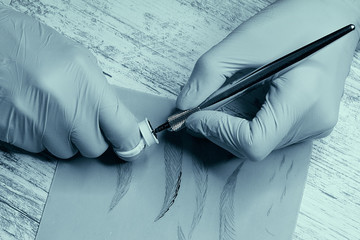 permanent make-up, tool for microblading