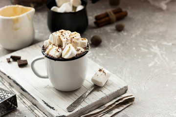 Cocoa with condensed milk and chocolate chips