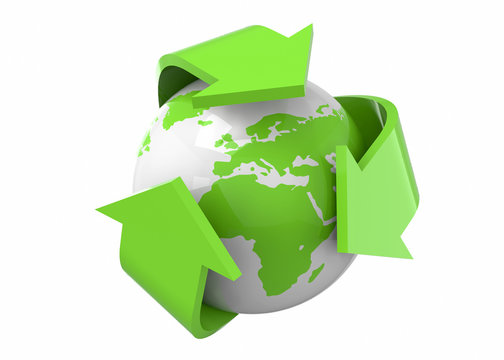 Recycling World Concept - 3D
