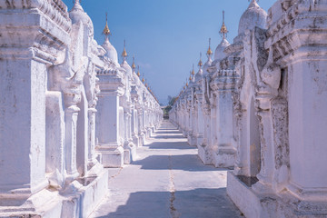 Buddha temple in the sunset dawn