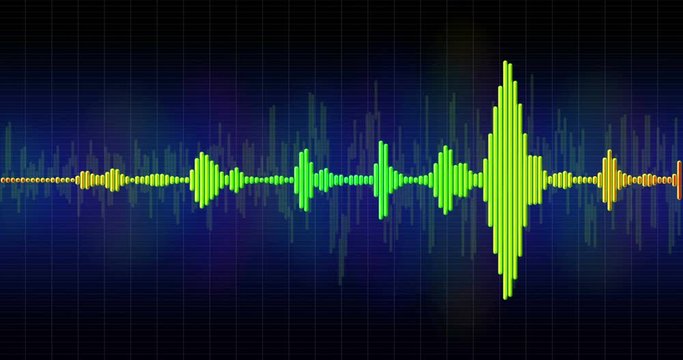 Audio spectrum simulation, high-tech waveform