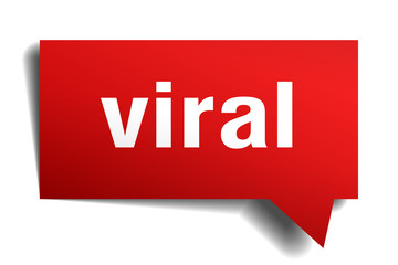 viral red 3d speech bubble