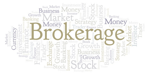 Obraz premium Brokerage word cloud.