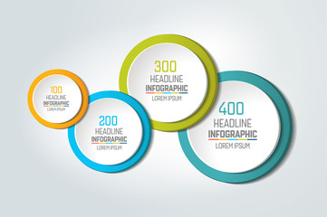 Infographic with 5 options, parts, steps. Vector scheme, chart.