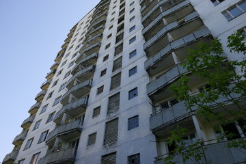 Abandoned residential building in the Ghost Town of Pripyat, Chernobyl zone, Ukraine