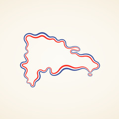 Dominican Republic - Outline Map
