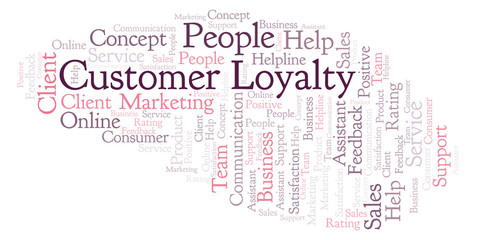 Obraz premium Customer Loyalty word cloud.