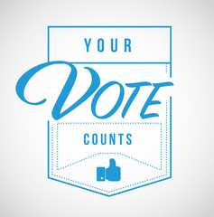 Your vote counts modern stamp message design