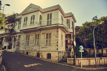 Old wooden house on the island of Adalar in Istanbul, Turkey