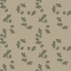 UFO military camouflage seamless pattern in different shades of beige and green colors