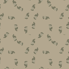 UFO military camouflage seamless pattern in different shades of beige and green colors