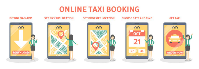 Taxi booking online step by step guide.