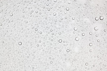 Rain droplets on glass background, Water drops on glass.