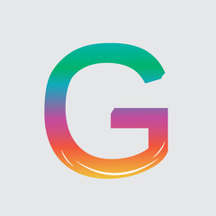 logo G/In the picture - the logo of the letter G, the logo in gradients, the logo of the shadow. Brand G, on the site, for the company, for business.
