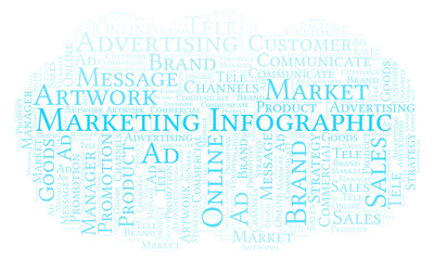 Obraz premium Word cloud with text Marketing Infographic.