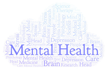 Mental Health word cloud.