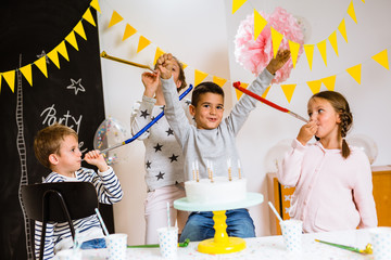 He likes to celebrate his birthday party with his friends
