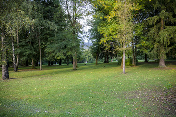 park in early autumn