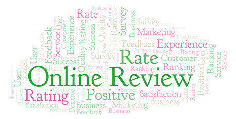 Online Review word cloud.