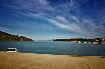 Obraz premium Ermioni in Greece is a small seaside town on the eastern coasts of Peloponnese, in the region of Argolis.
