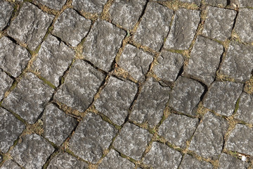 Obraz premium Texture and background of the sidewalk in the street of Cologne