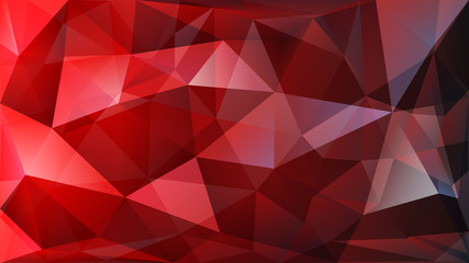 Abstract polygonal background of many triangles in red colors