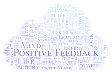 Fototapeta premium Positive Feedback word cloud, made with text only.