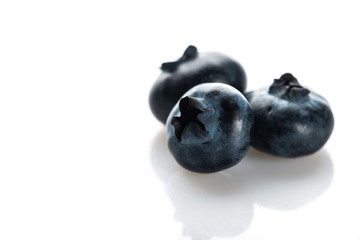 Tasty blueberries isolated on white background