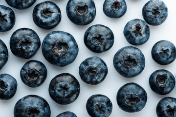 Tasty blueberries isolated on white background