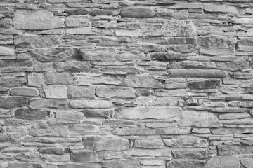Obraz premium High detailed texture grey slim stone brick wall.