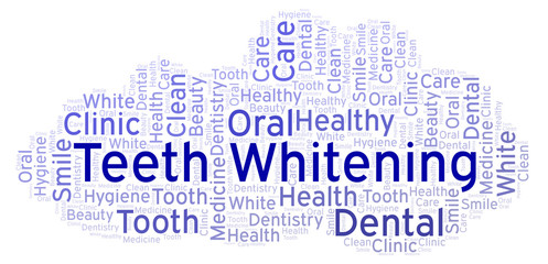 Fototapeta premium Teeth Whitening word cloud.