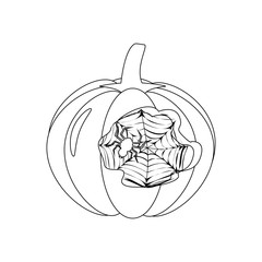 Halloween pumpkin illustration