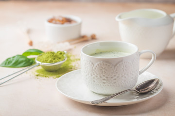 Green tea matcha latte