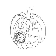 Halloween pumpkin illustration