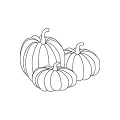 Pumpkin autumn illustration