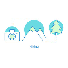 Hiking concept icon