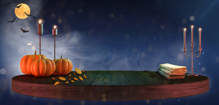 Halloween set up for product placement