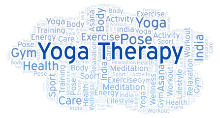 Yoga Therapy word cloud.