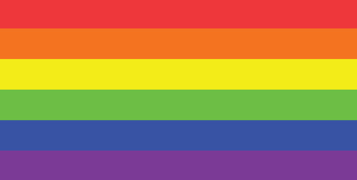 Pride flag LGBTI symbol colorful stripes 